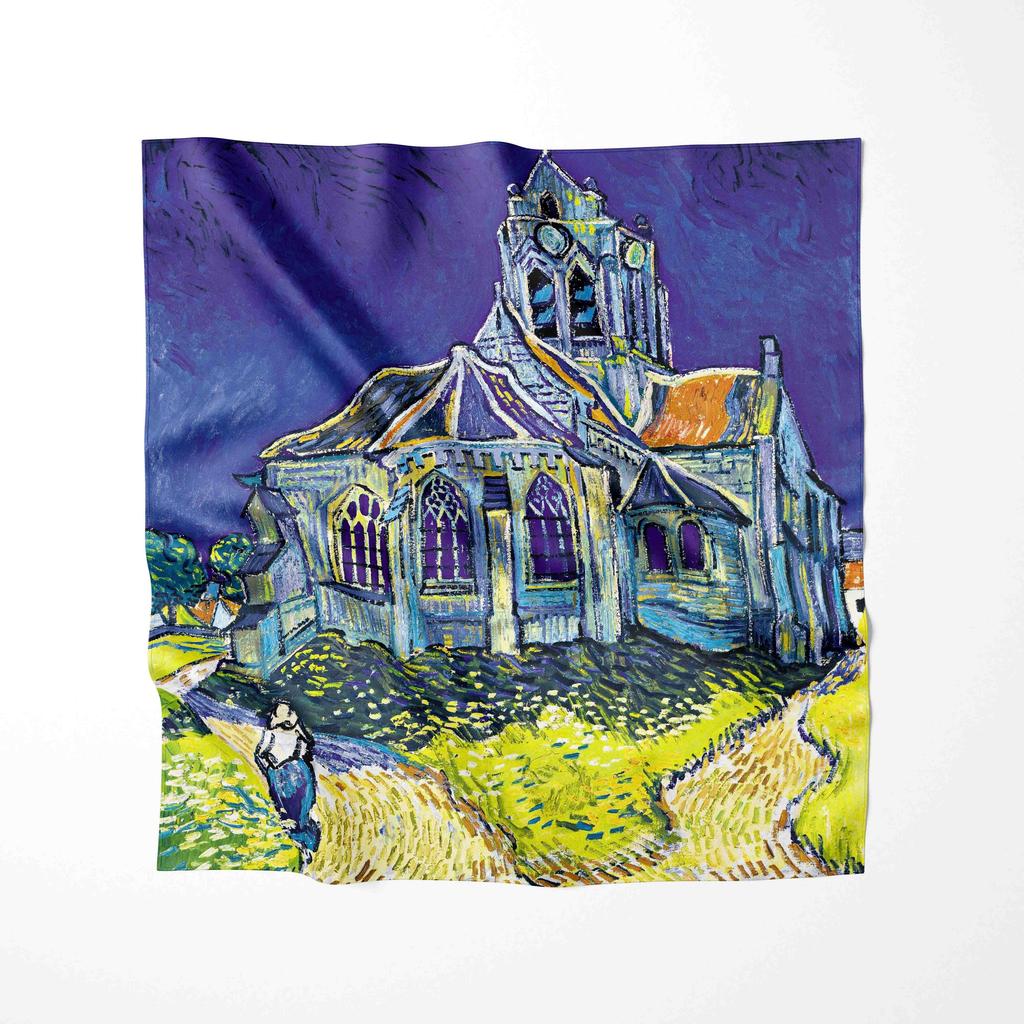 Luxury Brand Women Fashion Oil Painting Scarf  Silk Shawls Scarves Summer Lady Bandanas Foulard Hijab Scarfs For Ladies