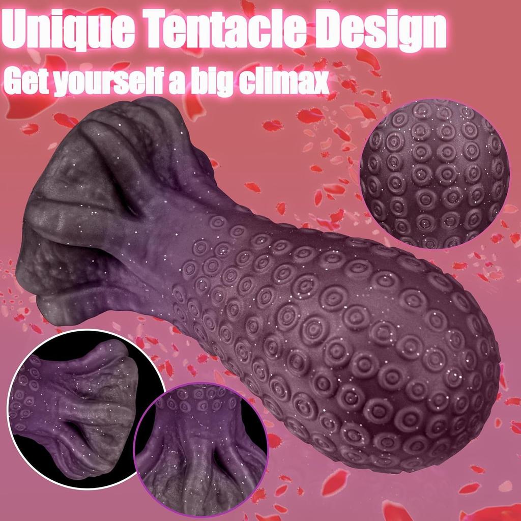 Super Thick Octopus Tentacle Anal Plug  Silicone Shaped Anal Plug With Suction Cup  Dual-purpose Anal And Vaginal SM Sex Toy