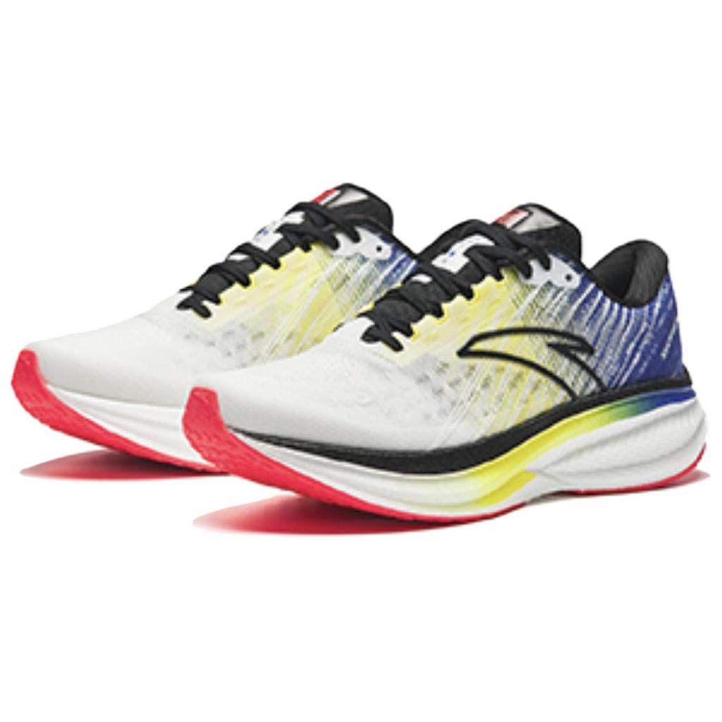Anta Champion Running Shoes 3 Nitrogen Technology Shock Absorption Wear Resistant Low Top Men Sneaker White Yellow Blue 112435562-9