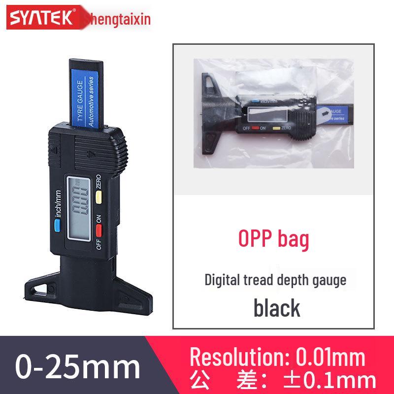 Shengtai Xin Electronic Tire Tread Depth Gauge, 0-25mm Digital Caliper Measurement Tool