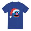 Sesame Street Unisex Adult Grover Scribble Heather Christmas T-Shirt