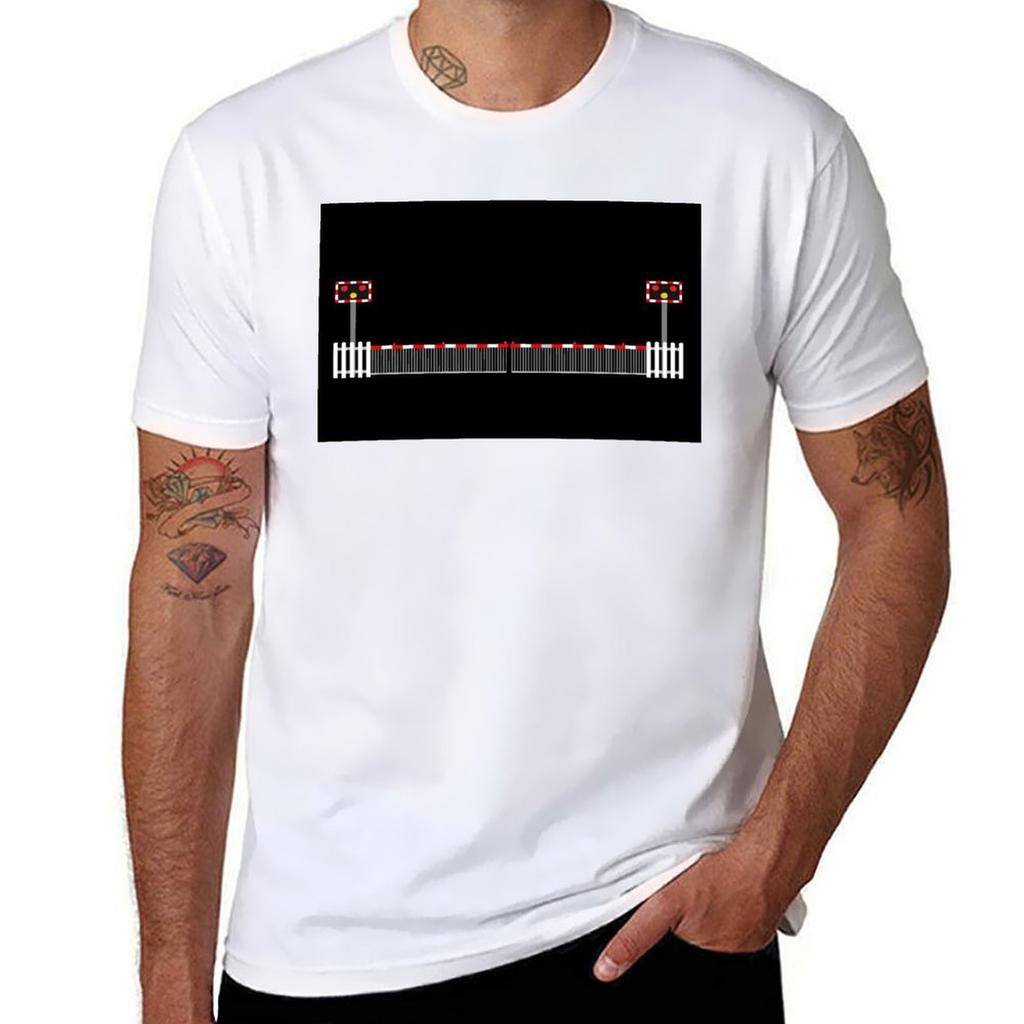 UK RAILWAY LEVEL CROSSING TShirt Plus Size Comfort Fit Tee