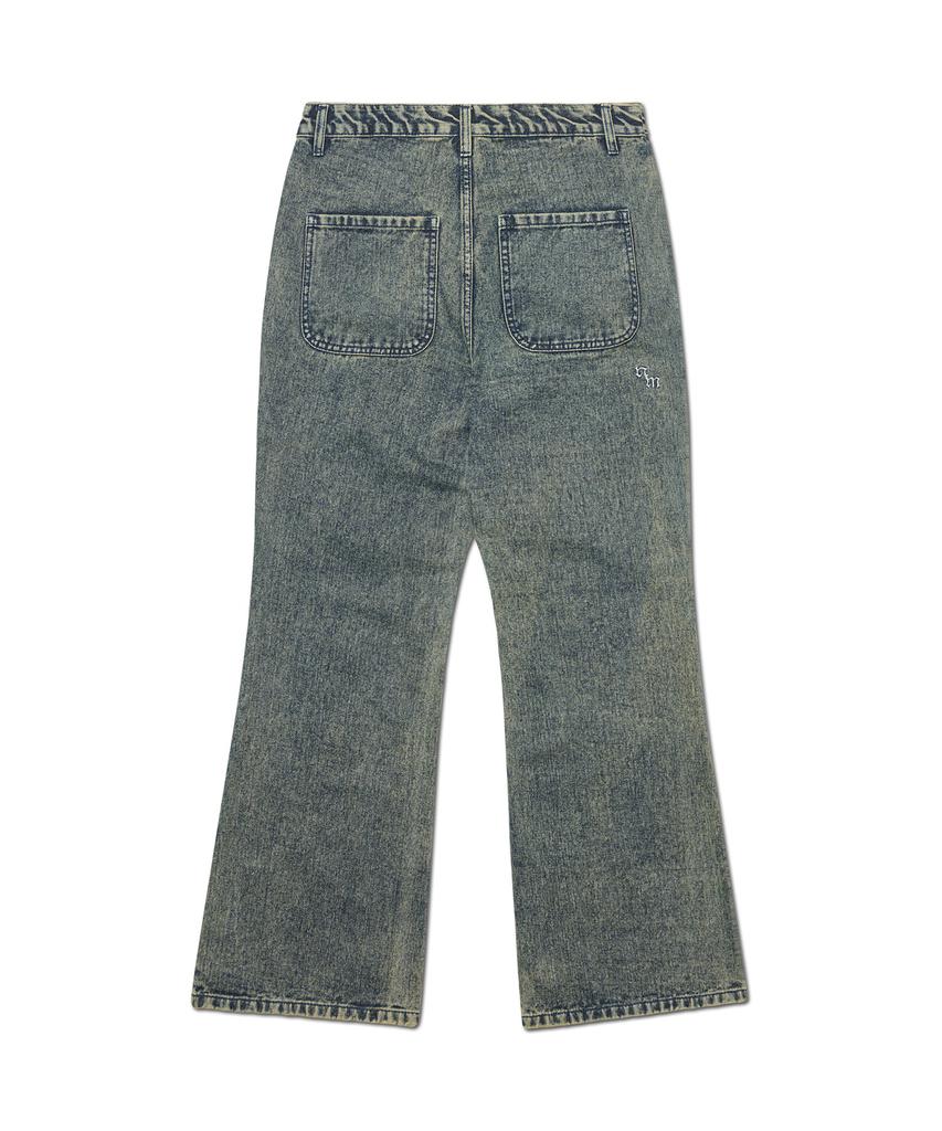 Nomaenyueol Soft Flare Denim Pants - Washed Blue