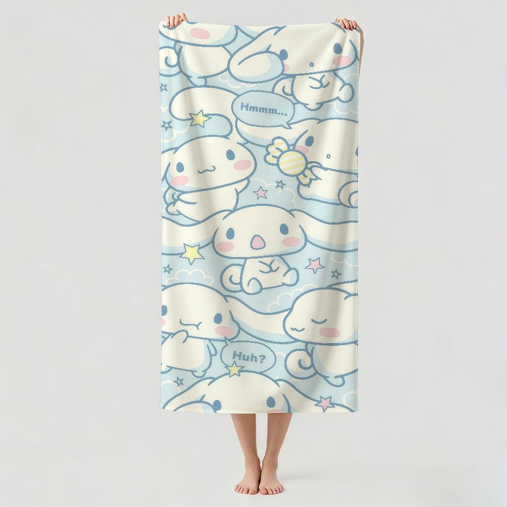 Cartoon cute C-Cinnamoroll Towel Drying Bath Towel Applicable To Light Swimming Camping Yoga Beach Out