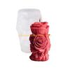 92MF Rose Flower Cylinder Silicone Molds for Candle Soap Home Decoration