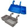 Cesto Portaoggetti da Bordo Piscina con Portabicchieri Grande Capacità Design Vuoto Porta Giocattoli per Piscina Fuoriterra Versatile Organizzatore Portaoggetti