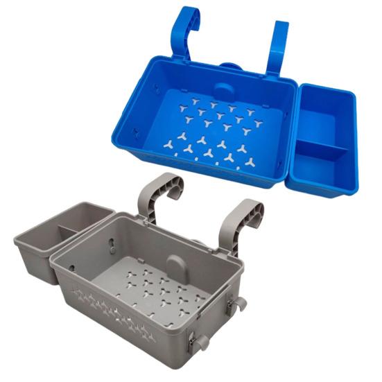 Cesto Portaoggetti da Bordo Piscina con Portabicchieri Grande Capacità Design Vuoto Porta Giocattoli per Piscina Fuoriterra Versatile Organizzatore Portaoggetti