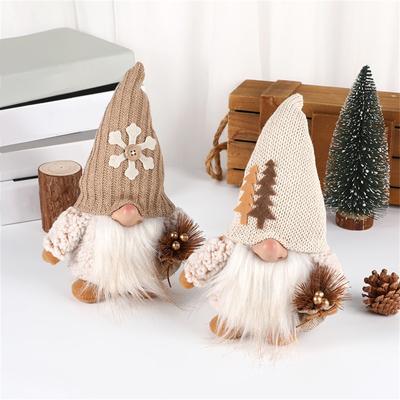 Decoración navideña Muñeca verde Muñeca Decoración navideña Accesorios Tela de pelo verde Muñeca sin rostro