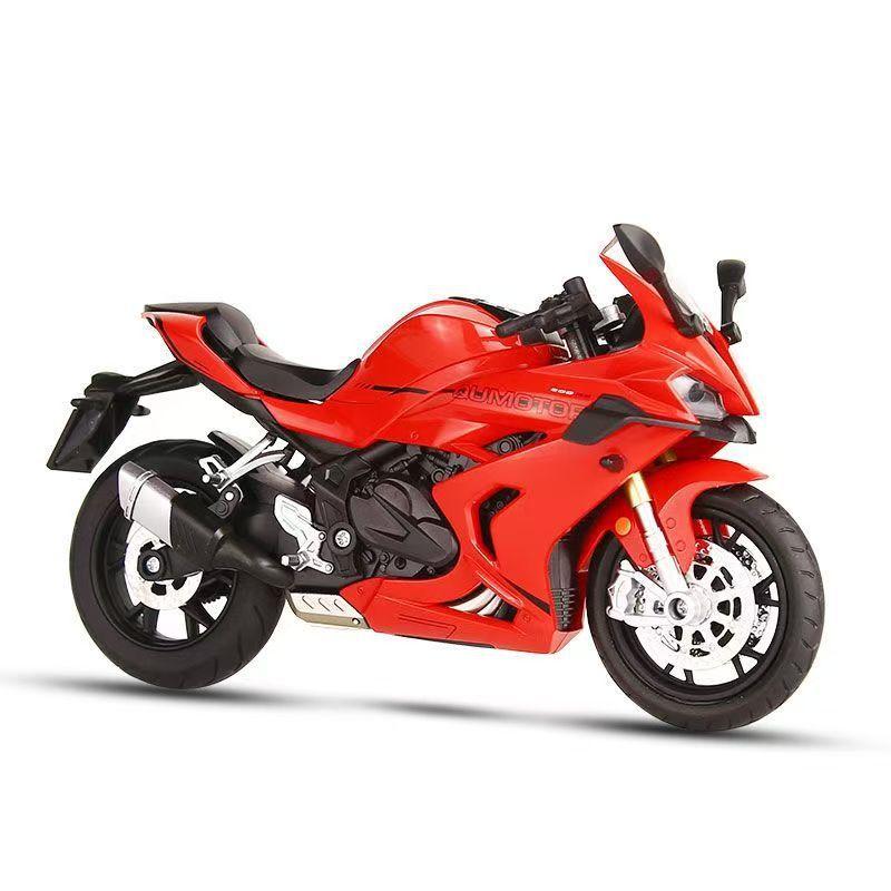 

1/12 QJmotor SAI 600RS Сплав Литой Модель Мотоцикла Игрушка Транспортное средство Коллекция Звук и Свет Внедорожный Автоцикл Игрушки Машина красный