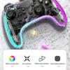 Przezroczysty Gamepad RGB, Przewodowy Gamepad do PC, PS3, iOS, OS X, Systemów 10/11, Żyroskop 6-osiowy, Tryb Turbo i Funkcja Wake-Up