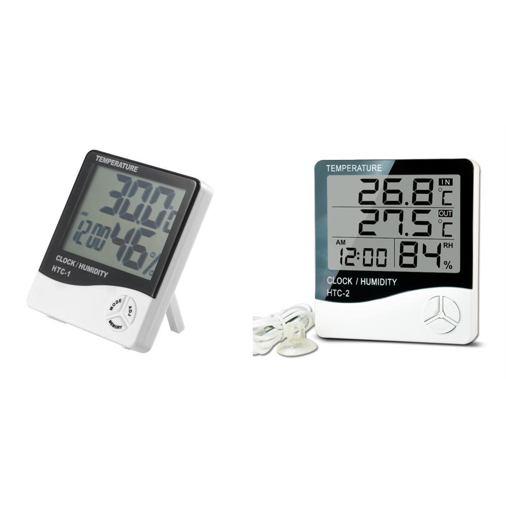 

HTC-1 Large LCD Digital Indoor Hygrometer Room Thermometer with Alarm Clock DE