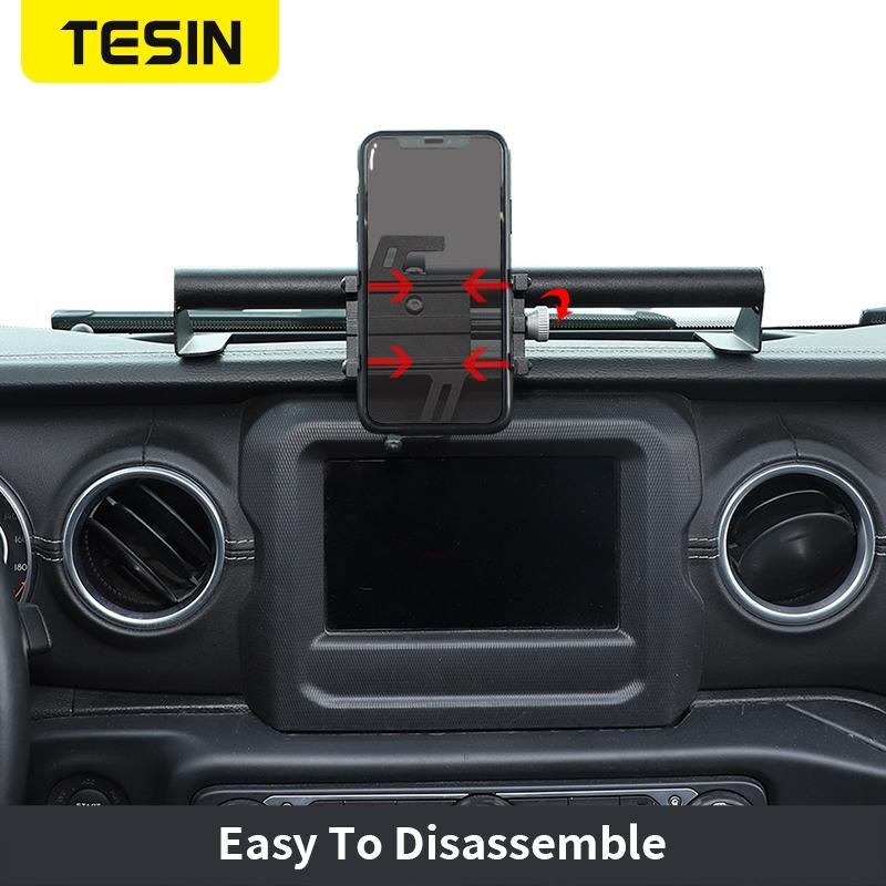 TESIN GPS Fixed Frame For Jeep Gladiator JT 2018+ Car Mobile Phone Support Holder Accessories For Jeep Wrangler JL