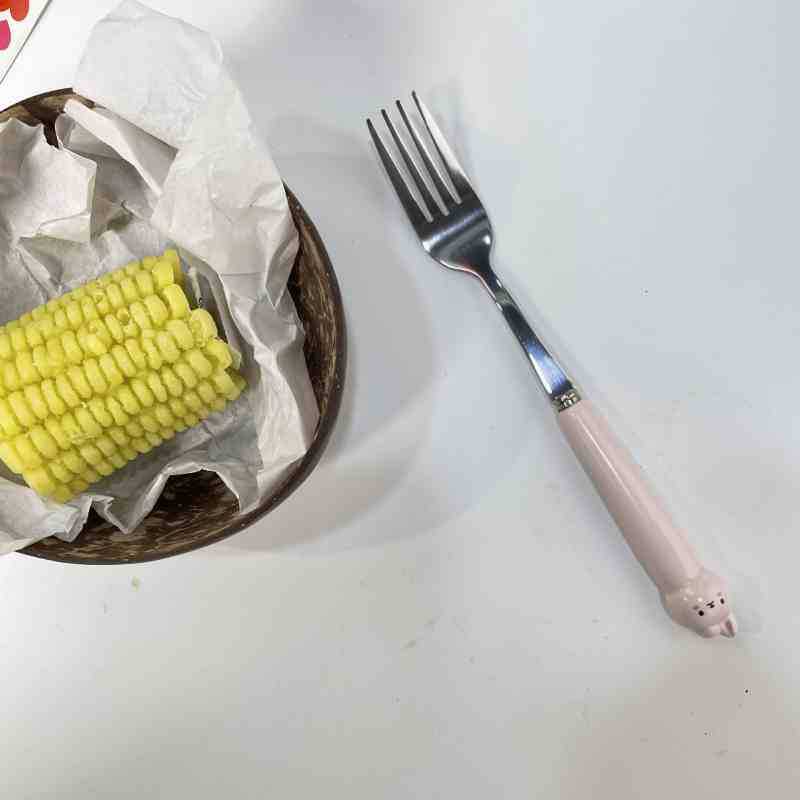 

Мультяшный кролик из нержавеющей стали керамическая ручка ложка вилка бытовая ложка креативная милая ложка ложка BH392