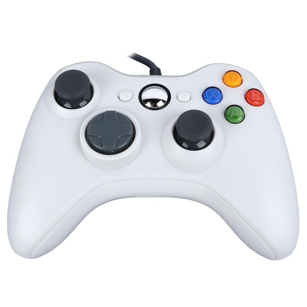 Wired Controller Plug and Play Accurate Control Ergonomic Design Game Controller for PC White