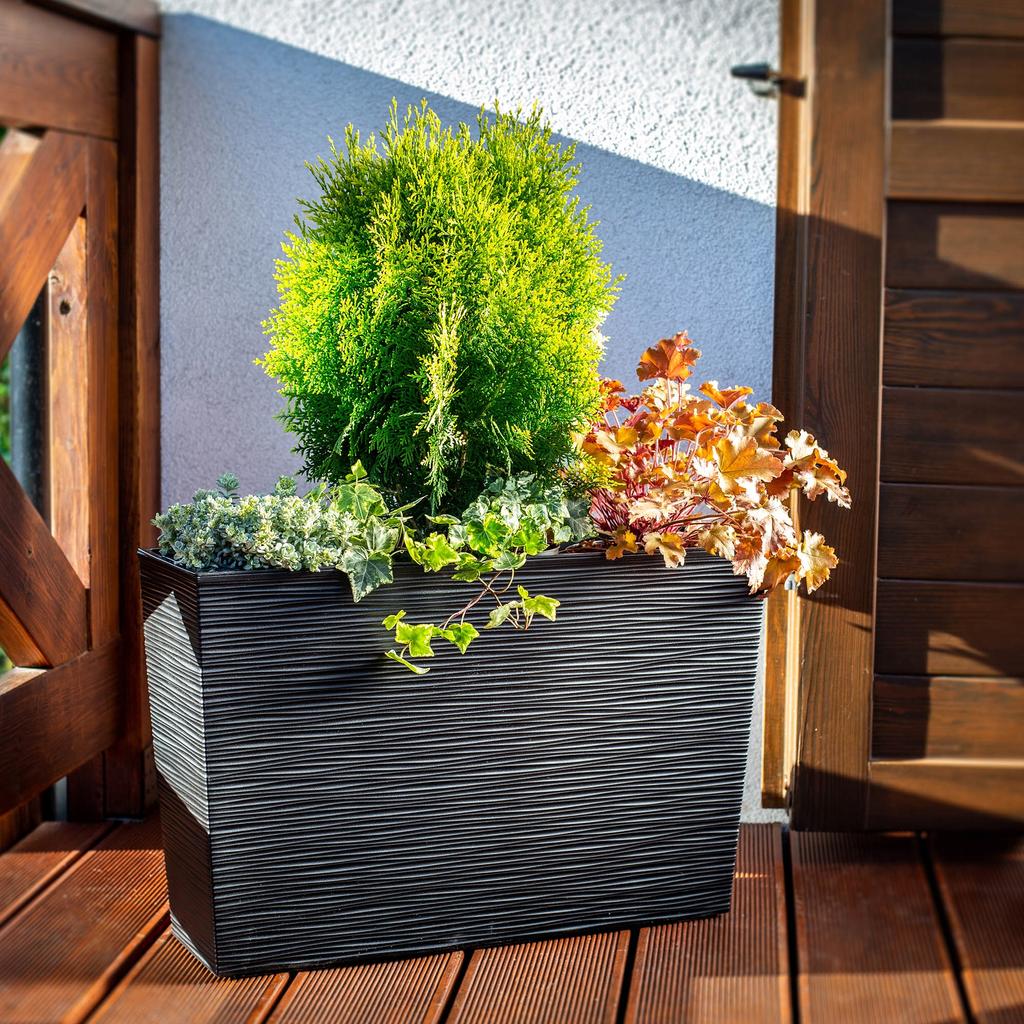 KADAX Flowerpot Flowerpot + Insert Garden Flowerpot Tall Terrace 19x56cm