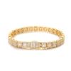 Hip Hop Jewelry 1mm Flip Buckle Rock Sugar Chain T Square Mixed Zircon Creative Versatile Trend Jewelry Accessories