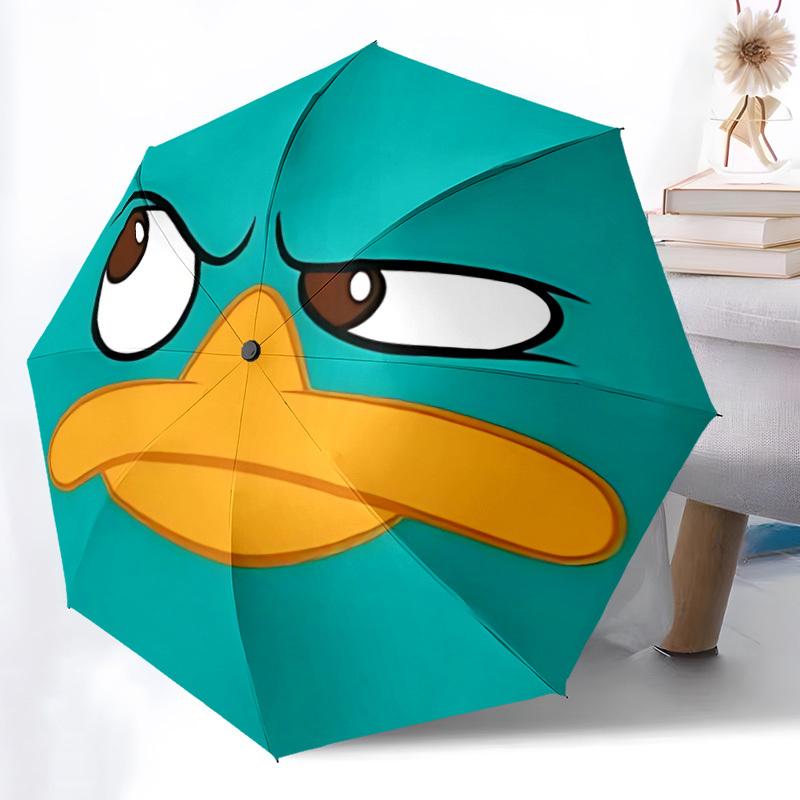 

1pc Platypus Print Automatic Umbrella | Portable Foldable 8-Rib Manual Open, Cute Birthday & Holiday Gift for Outdoor yy260107116