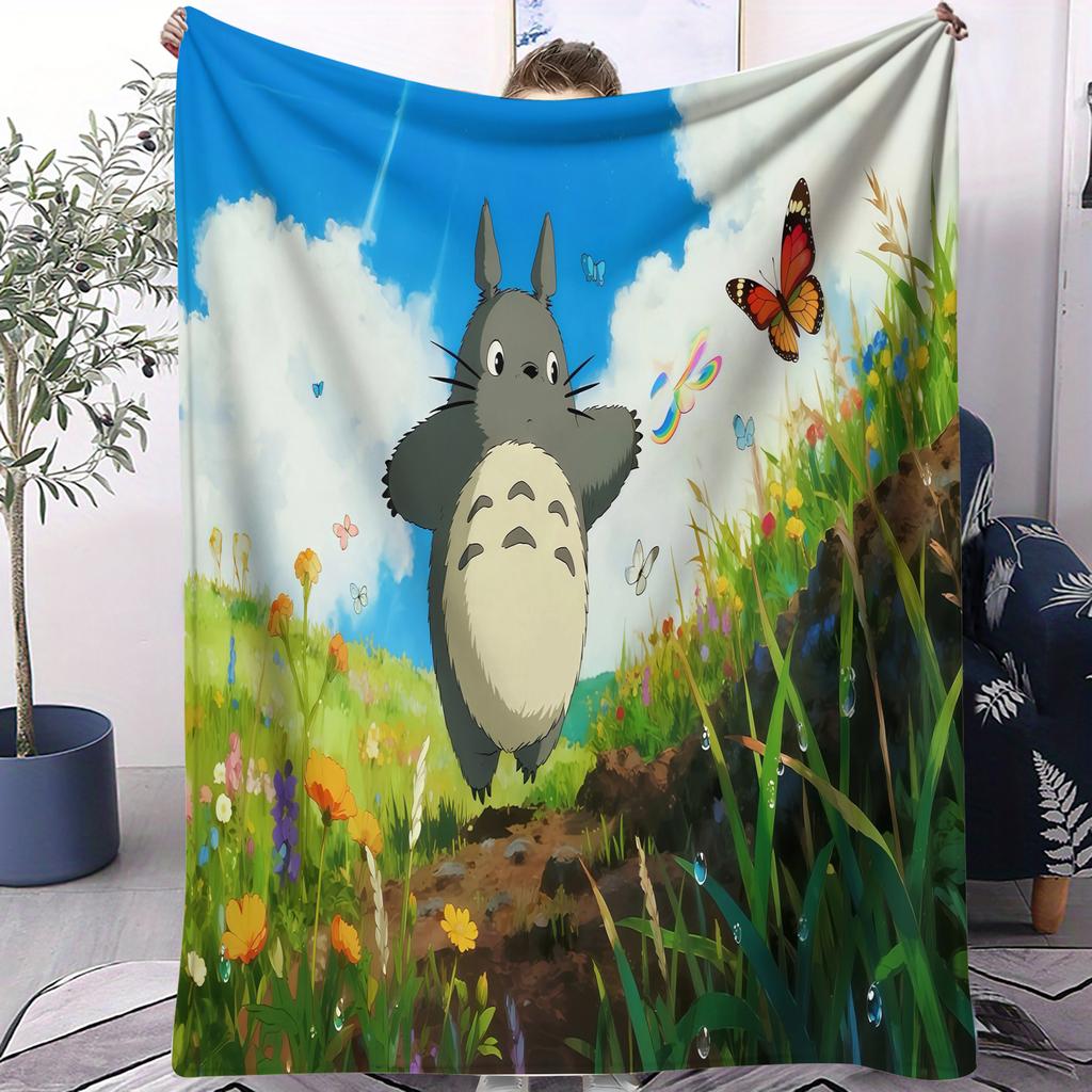 1PC Japan Classic Cartoon Anime Blanket For Office Travel Comfort Leisure Camp Travel Multifunctional Universal Blanket Fan Gift