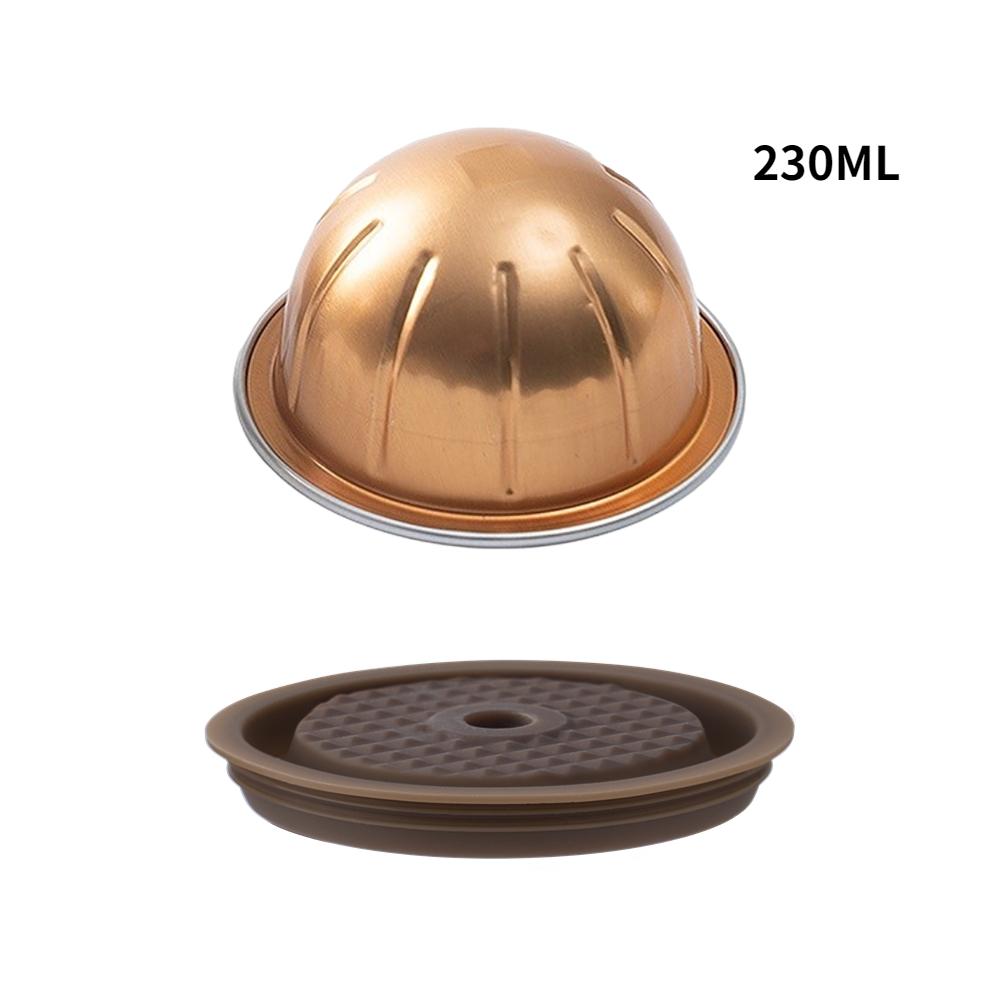 

[i Cafilas][NVCG3]+[HLB21] Многоразовые кофейные капсулы из пищевого полипропилена, многоразовые капсулы-фильтр с крышкой для Nespresso Vertuoline Next,Delonghi 1 Cup (230 ml) + 1 Lid чёрный