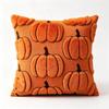 Ghost Pumpkin Plush Faux Fur Pillow Covers Soft Halloween Decor for Sofa Couch Bed Living Room White Orange Pillowcases 45x45CM
