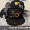 Bestickte Baseballkappe Flacher Schirm Sportliga Verstellbar Mode Herren Damen