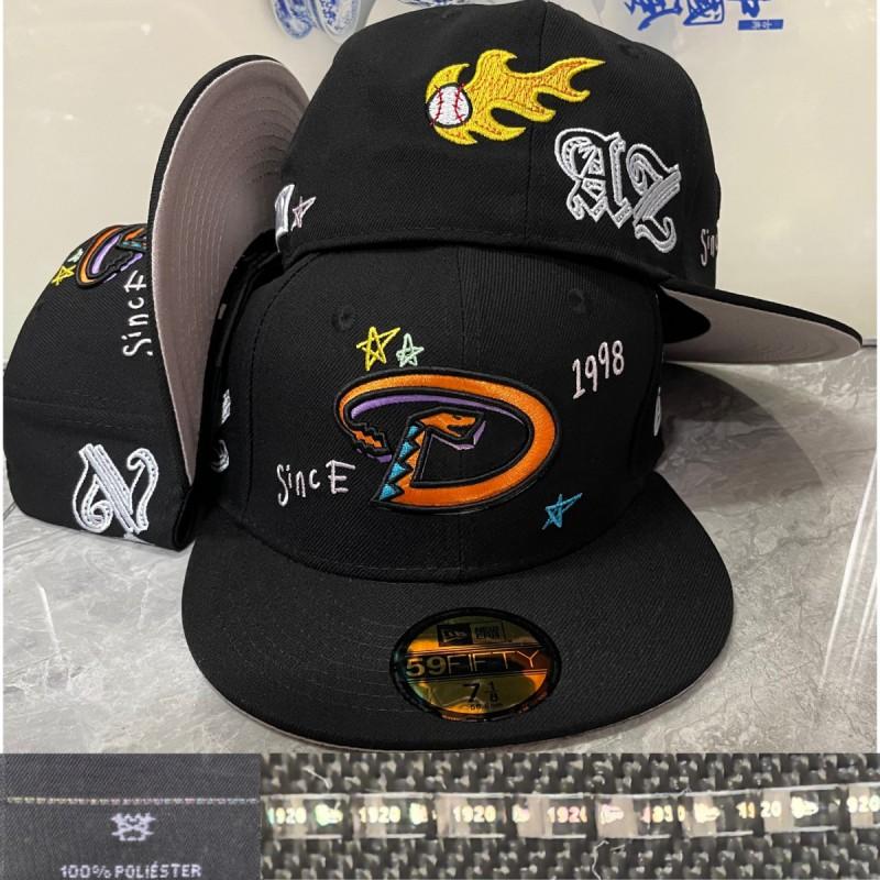 Bestickte Baseballkappe Flacher Schirm Sportliga Verstellbar Mode Herren Damen
