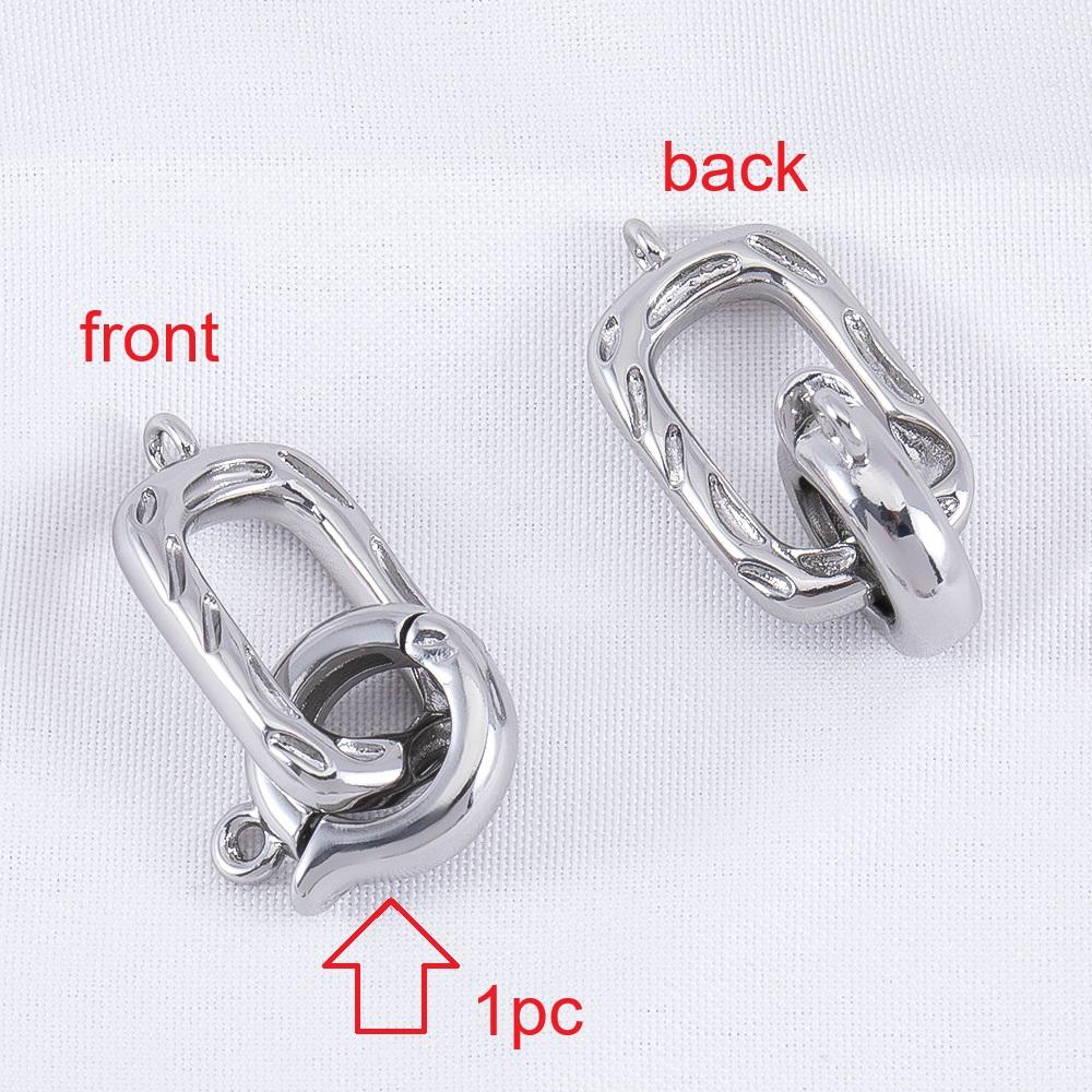 1pc Handmade 18K Gold Silver Plated Fastener Bail Connector Clasps Accessories End Clasps Needlework Pearls Beads Jewelry Making