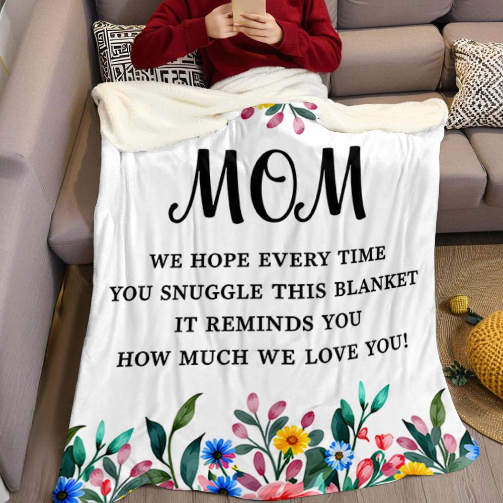 Family Blessings Flannel Blanket Perfect for Sofa Office Bed Travel Sleep Read Relax Camping four season use