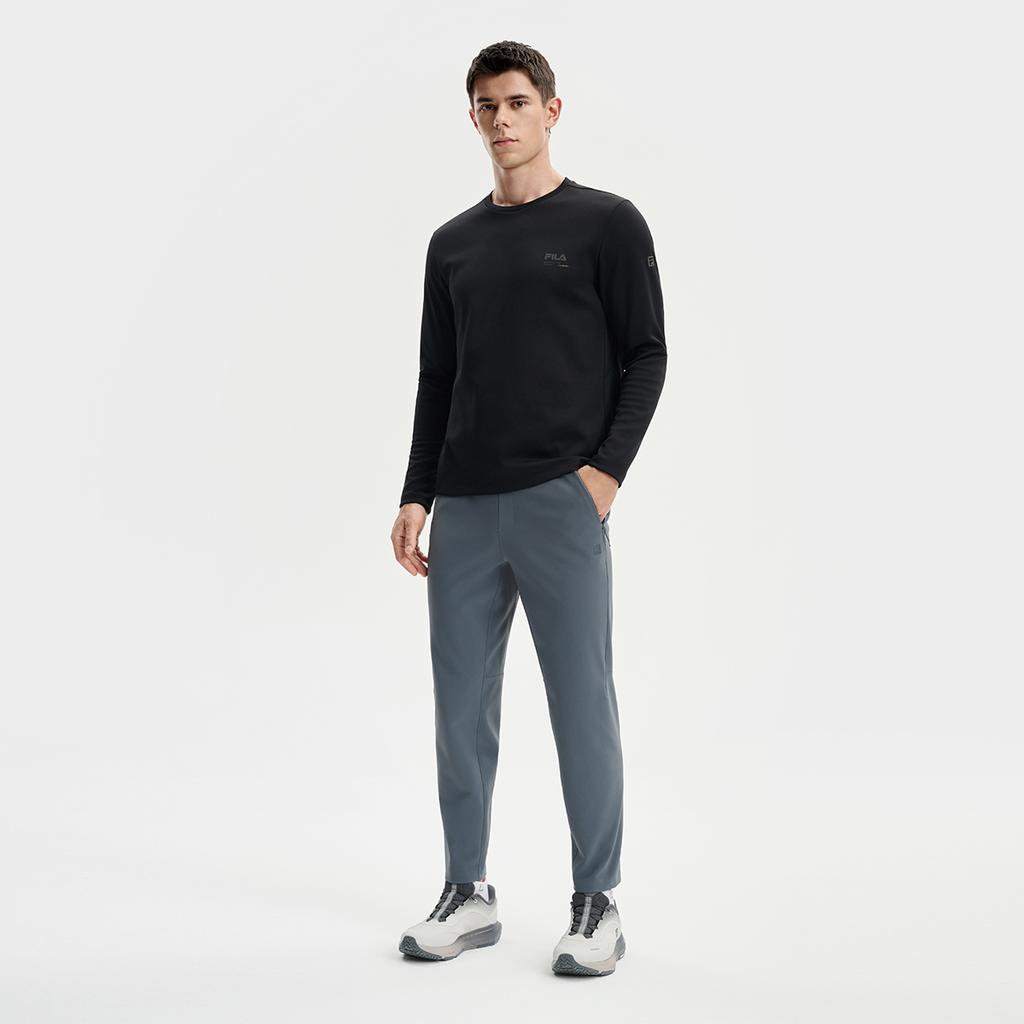 Fila A.P. Minimalist Trendy Fashion Training Fitness Versatile Comfortable Knitted Sports Pants Men Pants Medium-Charcoal A11M541602FMG