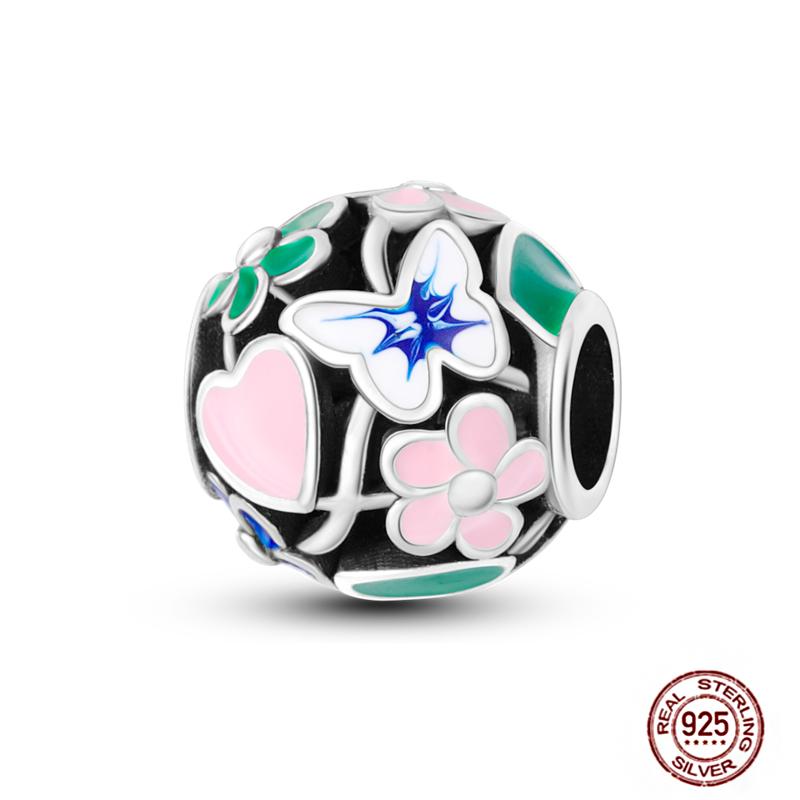 92 Styles Original Copper Green Series Cactus Avocado Clover Charms Bracelet Pendant Diy Clip Beads Women'S Jewelry