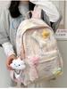 High-value Soft Girl Japanese-Style Cute Striped Backpack for Students, Large Capacity and Versatile.