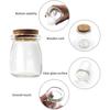 Decorative Glass Bottle with Cork Stopper 100ml Clear Glass Bottle with Cork Stoppers Pudding Jars 3.4oz Mini Yogurt Mason Jar