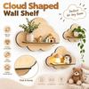 Durable Stable Cloud Shaped Wall Shelves Wall Mounted Wall Storage Rack  Nursery Decor