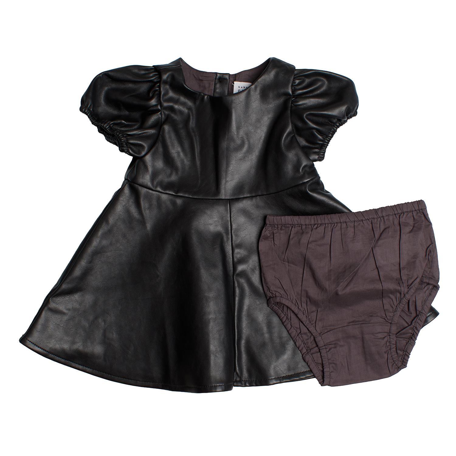 

Платье под кожу с подходящими трусиками 783401 для девочки-младенца 0/3 MESES чёрный