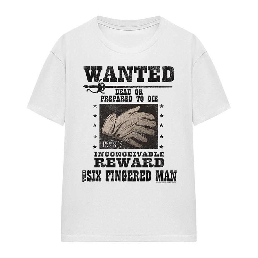 Princess Bride Wanted 6 Fingered Man Womens 100% Cotton T-shirt Mens Tees Top S-2XL, White 2XL