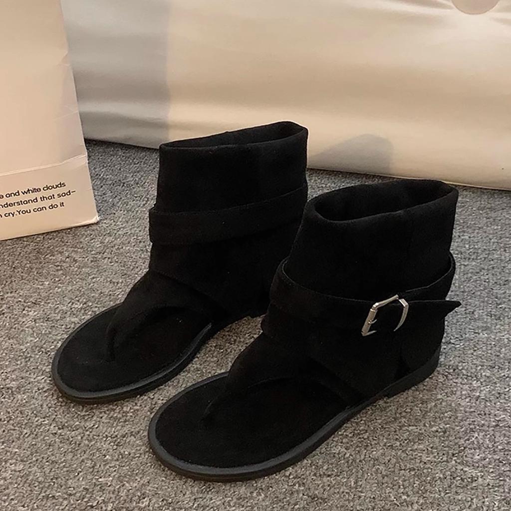 Retro Babes Toe Cool Boots Women's Summer New Fashion Versatile Flat Sandals Tide