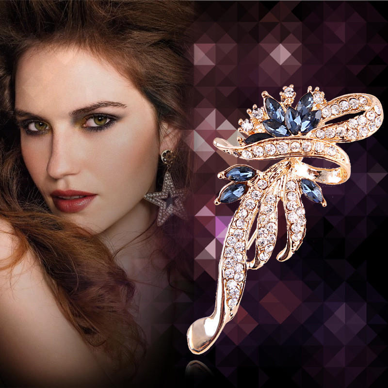 New Shining Crystal Brooches Lovely For Female Retro Fashion Women Jewelry Gift