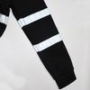 Men Reflective Stripe Drawstring Hooded Sweatshirt With Kangaroo Pocket