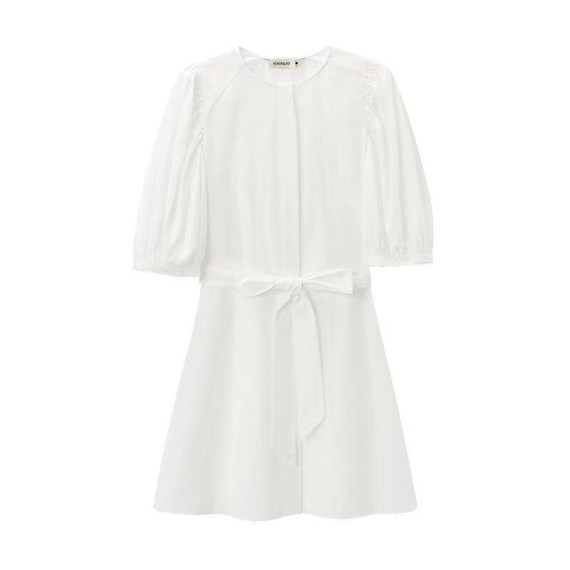 Fashion Style 2024 Summer New Arrival Women's Clothing Stylish with Belt Stripes Poplin Dress 8152313