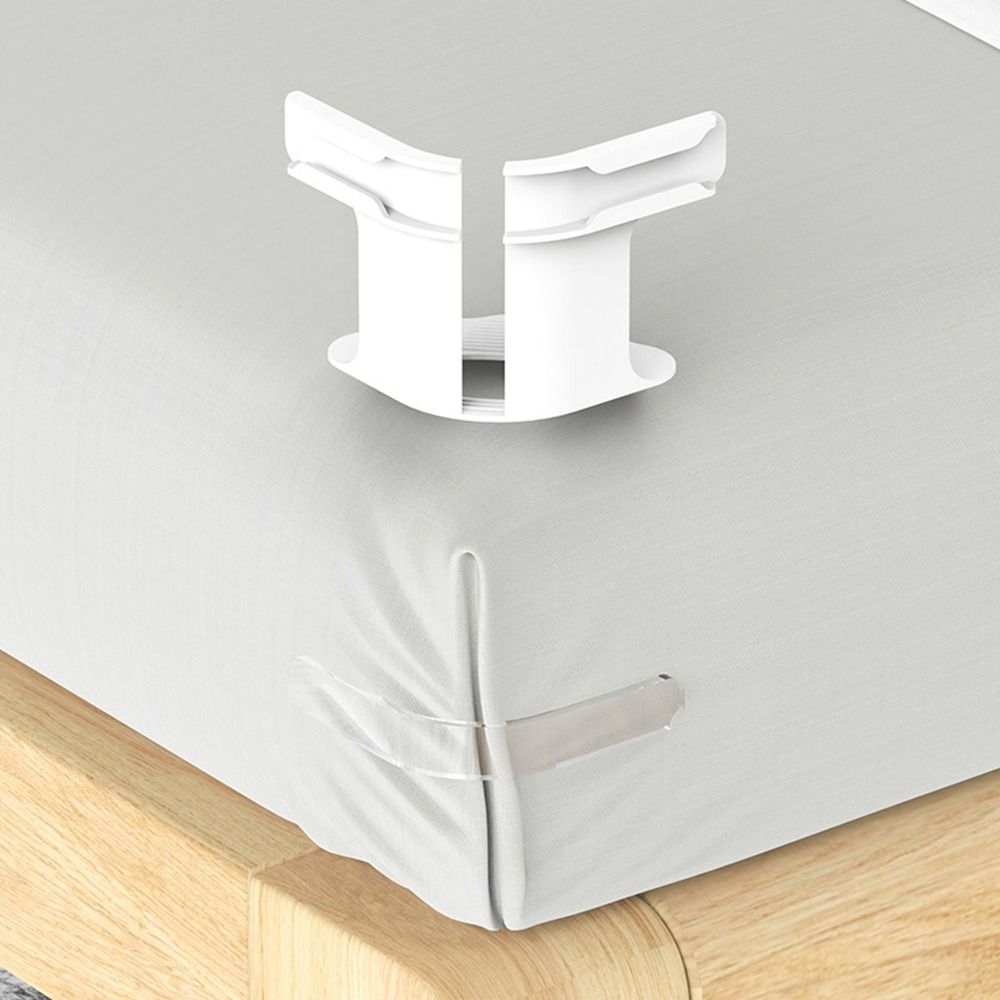 4Pcs Non-Slip Invisible Quilt Sheet Holder Plastic Bed Cover Fastener Bed Sheet Grippers  Bedroom