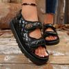 Women Platform Sandals Lightweight Trend Sandals Summer Casual Outdoor Shoes Ladies Handmade Hook Loop Round Toe Shoes for Women