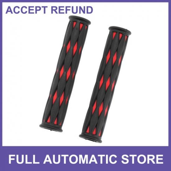 12" 12mm Motorcycle Brake Lever Cover Brake Lever Grip Sleeve Black Red Rubber