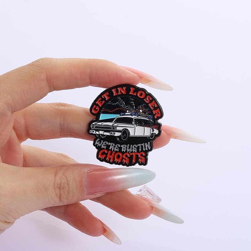 Anime Movies Enamel Pins Custom Cartoon Car WE'RE GOING BACK Brooches Lapel Badges Clothes Punk Jewelry Gift for Friends