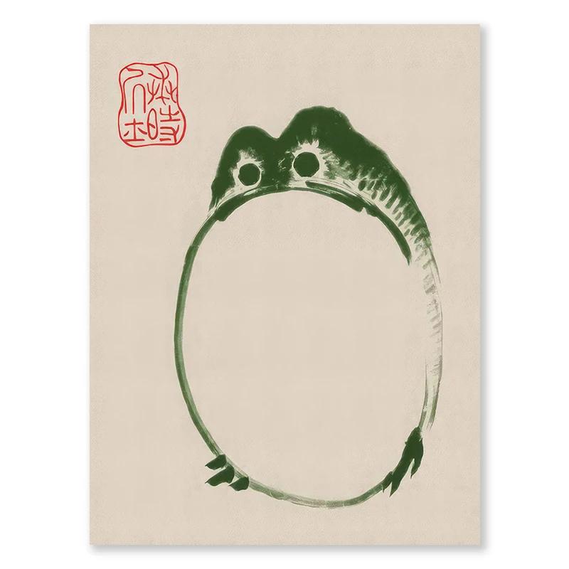 

Япония Хадзимэ Мацумото Зеленая лягушка Настенное искусство Ретро Трендовый Укиё-э Лягушка Ксилография Постер Галерея Гостиная Холст Живопись 21cm×30cm NoFrame