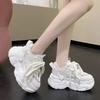 Fashion Fashion High Platform Sneakers Women Spring Autumn Lace Up Comfort Ventilate Non-slip Wedges Height Increasing Shoes Footwear
