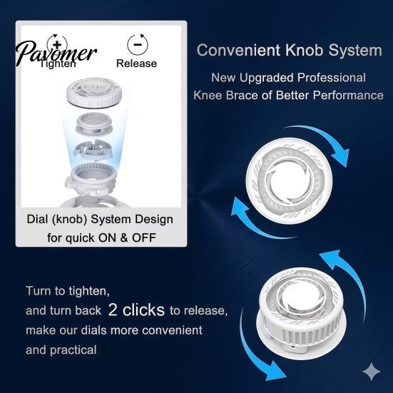 Adjustable Knee Brace 1 Pair Knob Brace, Support with Patella Pad, Side Stabilizer, for Joint Stability Compression Sleeve Workout Arthritis Meniscus