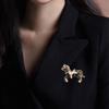 Lightweight Horse Design Brooch Pin Stylish Badge Pin Zinc Alloy Decorative Accessory For Clothing And Bags