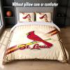 St. Louis Cardinals Design Bed Bedding Set 1 Duvet Cover + 2 Pillowcases Soft Breathable Household Bed Linens