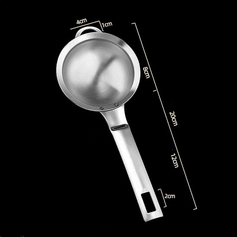 

304 Нержавеющая сталь Мелкая сетка Маслодуршлаг Скиммер Фритюрный фильтр Половник Соевое молоко Сок Кухонные дуршлаги Сливное устройство