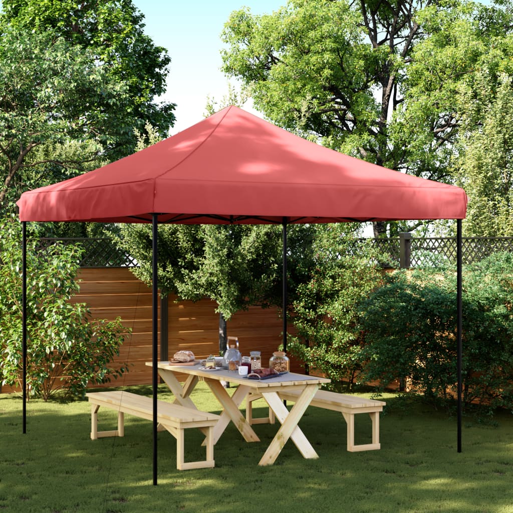 Foldable Pop Up Party Tent Burgundy Red 292 X 292 X 315 Cm